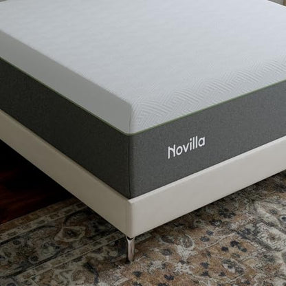Novilla Bliss Green Tea Memory Foam Twin XL Mattress, 10 Inch XL Twin Mattress for Kids for Refreshing Sleep with Cool-Touch Nylon Cover, Zone Support & Pain Relief with CertiPUR-US Certified Foams