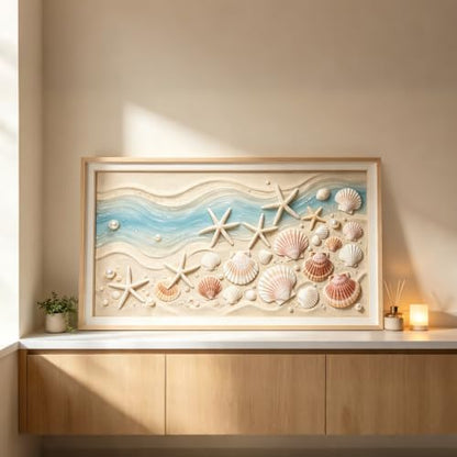 Beach Theme Coastal Decor Set with Shells and Starfish for Crafts and Weddings