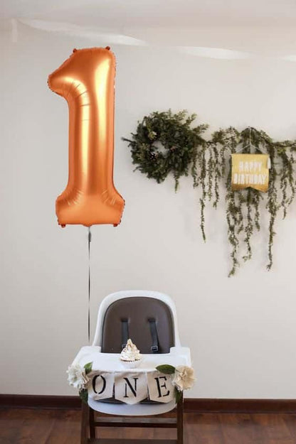 Orange Number 2 Balloon - 40 Inch 2nd Birthday Decoration for Toddlers | Sparkling Party Decor