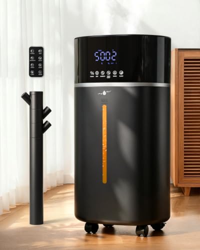 Large 18L (4.76 Gal) Room Humidifier for Up to 2500 sq ft with Remote Control - Black - Variation of Black / 18L