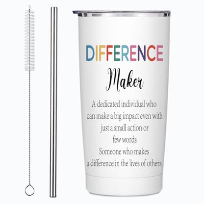 20oz Insulated Travel Tumbler - Christmas Thank You Gift for Women - Multi 1369