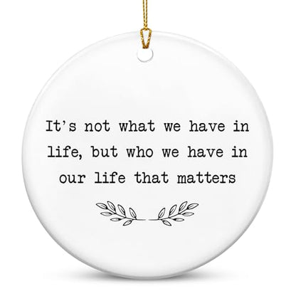 Christmas Ornaments Gifts for Women Men - Ceramic Holiday Keepsake - In Our Life Variation