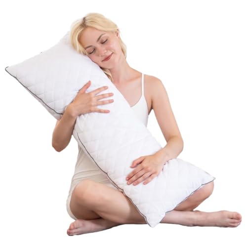 SHOUREN Body Pillow - Long Bed Pillow for Adults, 14x36in, White