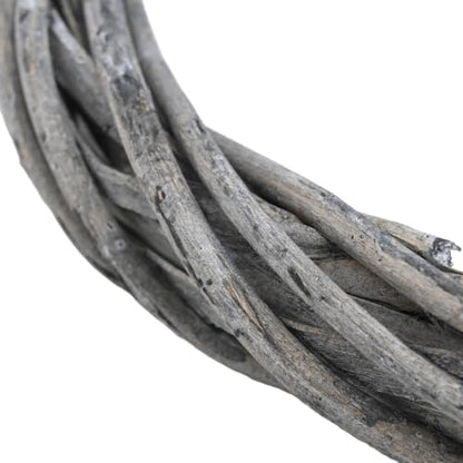 30cm Grey Rattan Wreath Base for Christmas DIY Crafts and Holiday Decor