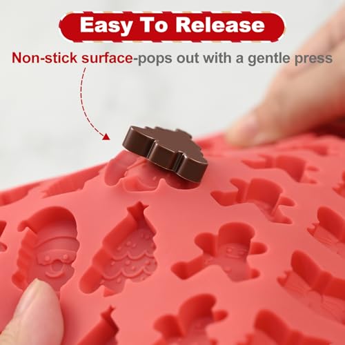 72-Cavity Christmas Chocolate Mold - Mini Holiday Candy & Gummy Baking
