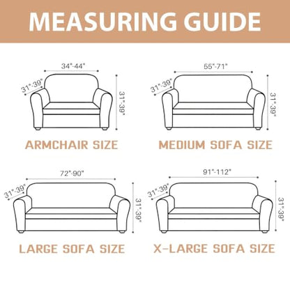 Stretch Couch Cover for 2 Cushion Loveseat - Light Grey, Geometrical Jacquard, Medium (55-69")