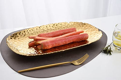 Pampa Bay Golden Millennium 14x9 Inch Serving Platter - Gold Titanium