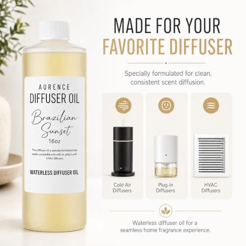 Luxury Waterless Diffuser Oil Refill - Brazilian Waves Scent, Long-Lasting Fragrance