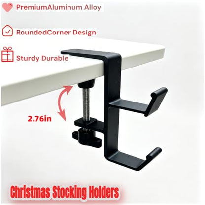 Stocking Holders for Mantle 4-Pack Adjustable Garland Hooks
