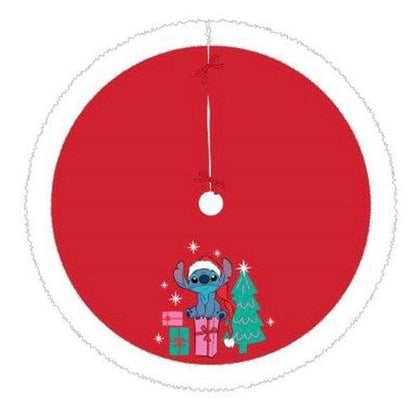 Christmas Tree Skirt with Stitch from Lilo and Stitch Design - 48 Inch Decor
