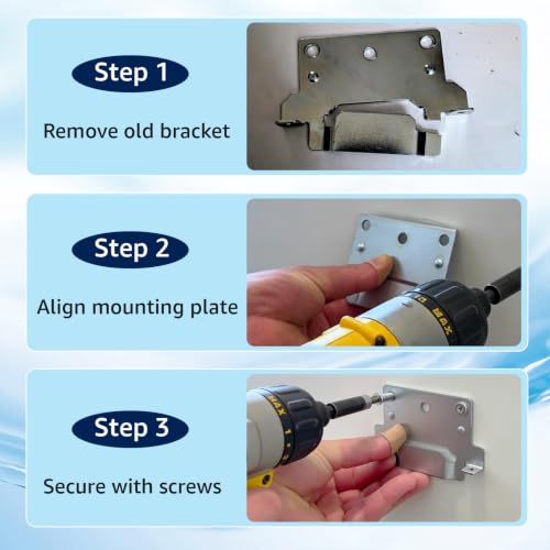 Bed Frame Mounting Plates Brackets with Screws for IKEA - Steel Hardware Kit
