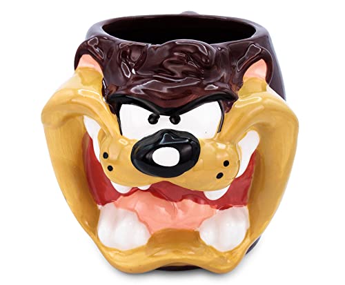 Looney Tunes Taz Face Ceramic Mug - 24 Ounces, 3D Sculpted, Licensed Gift