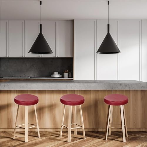 Round Cushion Cover for Barstools - D18 20-22 Inch Elastic Stool Slipcover
