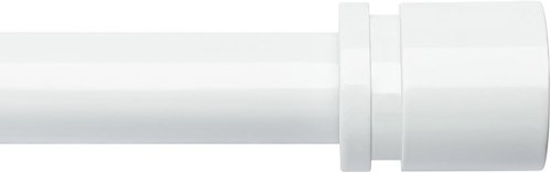 Byondeth Curtain Rods - Adjustable 16 to 200 Inches | 1 Inch Diameter with Aluminum End Caps - White