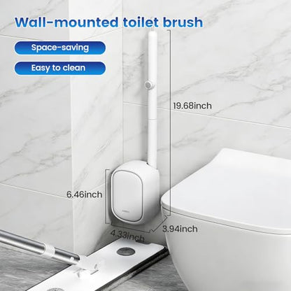 Disposable Toilet Brush System with 2 Reusable Handles & 48 Refills