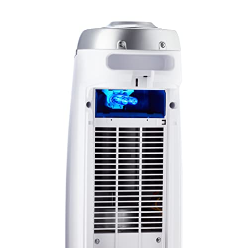 GermGuardian HEPA Air Purifier for Home, Large Rooms - 743 Sq. Ft. with HEPA Air Filter, UV-C Light & Odor Reduction, AC4825E, 22" Tower, Gray
