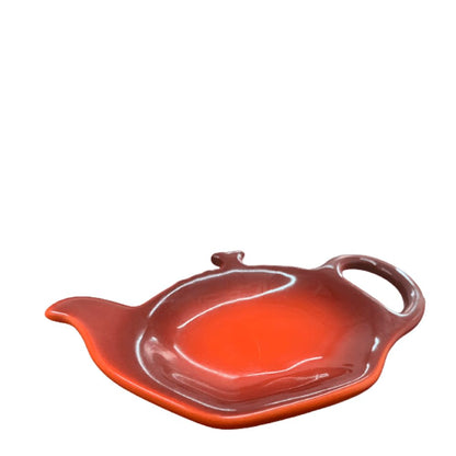 Le Creuset Stoneware Tea Bag Holder, 5", Cerise