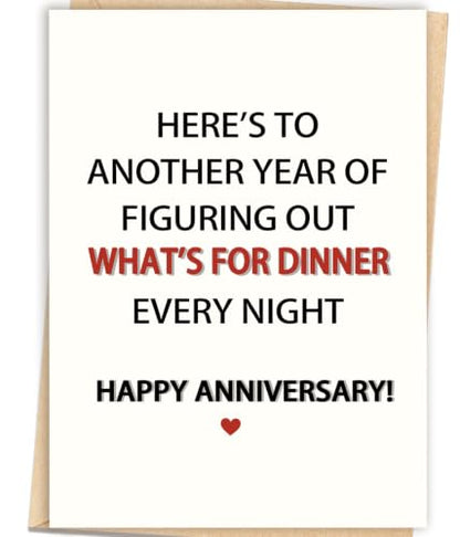 Funny Anniversary Card for Men & Women - Husband Wife Couple ZY-439