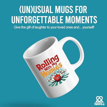 Funny Ceramic Mug 11oz - Rolling With My Homies Coffee Cup - White