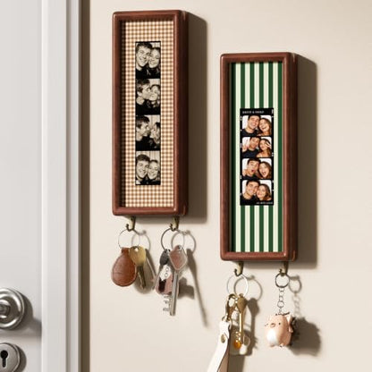 Photo Booth Strip Frame and Key Organizer for 1.5x8, 2x6 & 2x8 Inch Photos