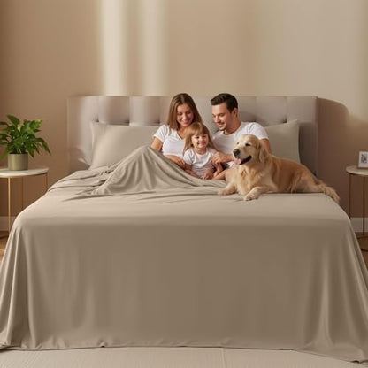 Utopia Bedding Twin Sheet Set – 3 Piece Bed Sheets for Twin Size Bed, Soft and Breathable Microfiber, Includes 1 Fitted Sheet, 1 Flat Sheet and 1 Pillowcase – Oeko Tex (Sand)