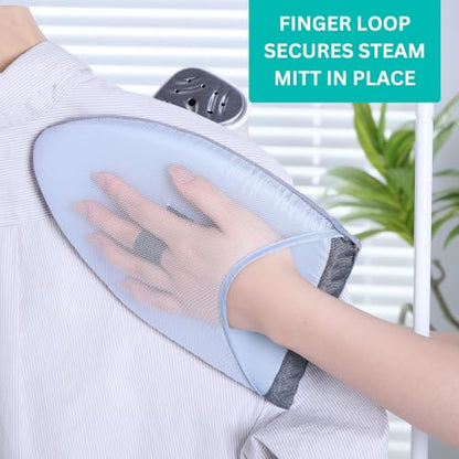 Blue Garment Steamer Protective Ironing Glove - Heat-Resistant Safety Mitt