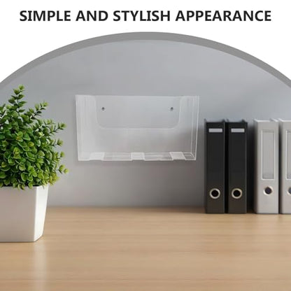 Large Wall Mounted Acrylic File Holder for Flyers Posters - Office Organization