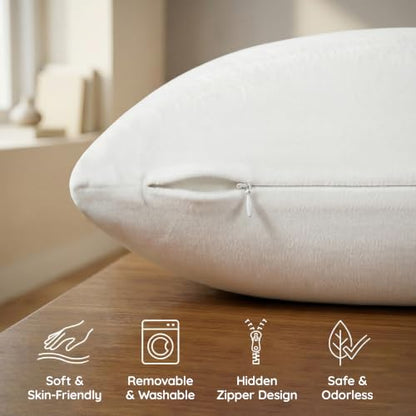 20x20 Memory Foam Throw Pillow Insert - Pack of 1, White