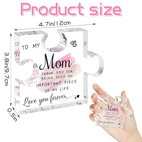 Acrylic Puzzle Plaque Gift for Mom - Heartfelt Mother's Day Keepsake