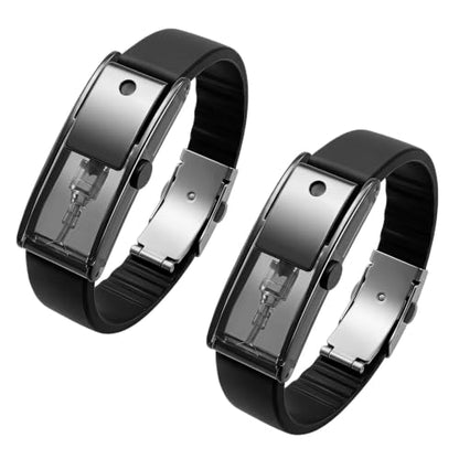 Refillable Perfume Bracelet - Black & Black Jewelry Scent Dispenser