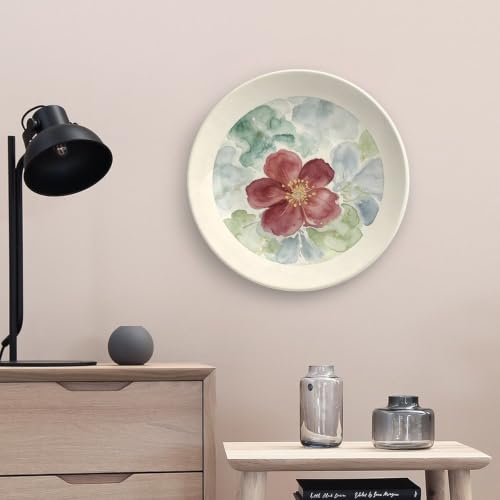 Bone China Decorative Plate 10 Inch Wall Art - Watercolor Flowers Style 10
