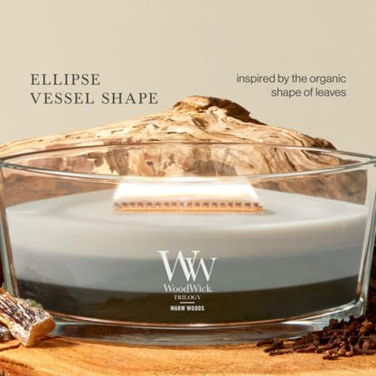 WoodWick Warm Woods Trilogy Candle 16oz with Crackling Wick - Warm Woods / 16oz