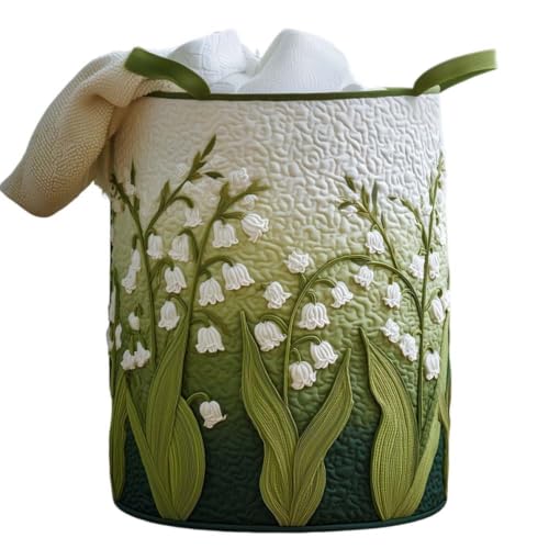 Large Quilted Laundry Basket with Handles - 28 Inch Storage Bin - Style-3 (G623-20*28inch)