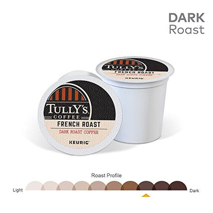 Tully's Coffee French Roast Keurig Single-Serve K-Cup Pods, Extra Bold Dark , 12 Count