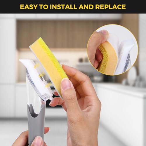 10 Pack Sponge Refills for Scrub Daddy Dish Wand - Upgraded Material