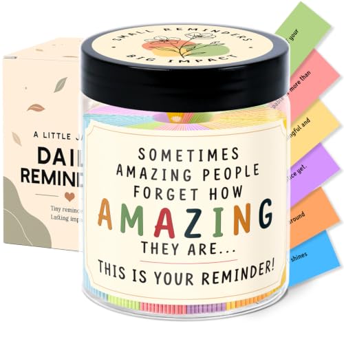 Positive Affirmations Jar - Reminder Gift for Women - You Are Awesome