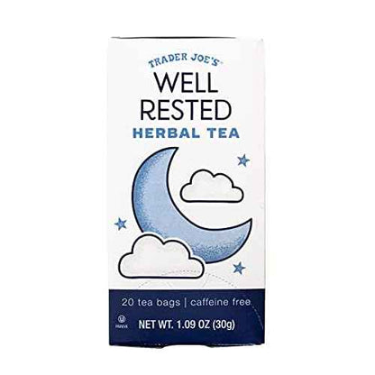 Trader Joe's Herbal Tea Well Rested No Caffeine 20 Bags