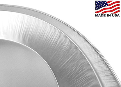 PACTOGO 9" Disposable Heavy Smooth-Wall Aluminum Foil Pie Pans (Pack of 10)