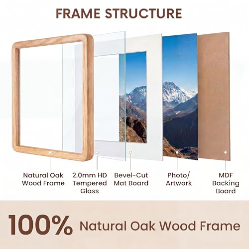 Natural Solid Oak Picture Frame 20x28in - Handcrafted Wall Art Frame