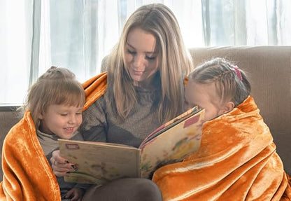 Utopia Bedding Fleece Blanket Queen Size Burnt Orange 300GSM (90x90 Inches) Luxury Soft Bed Blanket (Bulk Pack of 9)