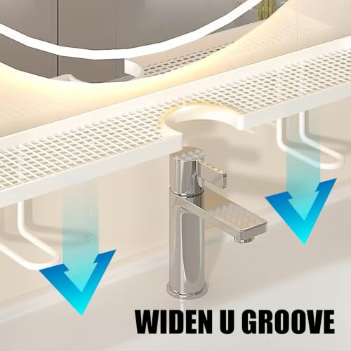 No-Drill Over Sink Organizer Rack Freestanding White - Bathroom & Kitchen Storage