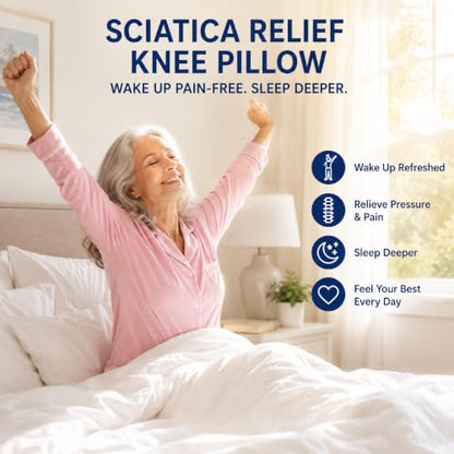 Knee & Leg Support Pillow for Sciatic Nerve Relief - Side Sleep Comfort