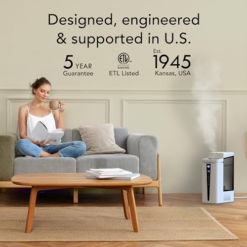 Vornado MISTIC 4 Whole Room Ultrasonic Humidifier, Top-Fill, Aromatherapy, 1-Gallon Tank, 3 Mist Settings, Ambient Lighting, Whisper-Quiet, Included Scent Pads, Air Humidifier for Kids and Home