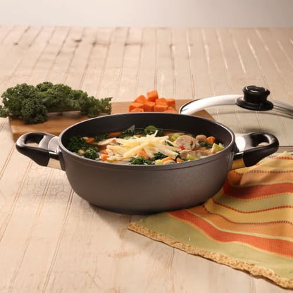 Swiss Diamond HD Nonstick Casserole with Glass Lid - 3.2 Quart - Diamond Reinforced