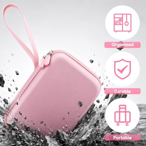 Pink Portable Hard Carrying Case for Shark ChillPill Fan – Impact-Resistant EVA