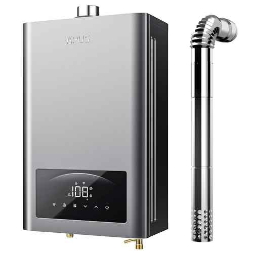 APUS Tankless Water Heater Propane, 140,000 BTU Indoor Installation Up to 6.8 GPM, Zero Cold Water Technology for Instant Hot Water on Demand, Smart Wi-Fi App Control