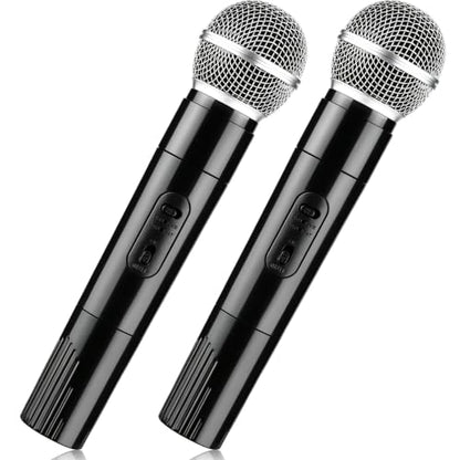 Facmogu 2 Pack Fake Microphone Props - Black Halloween Stage Mic Set