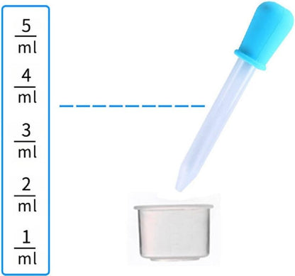 Yiasangly 5ml Liquid Droppers - Clear Silicone & Plastic Pipettes with Bulb Tip | 8 Pack for Kids Candy Molds