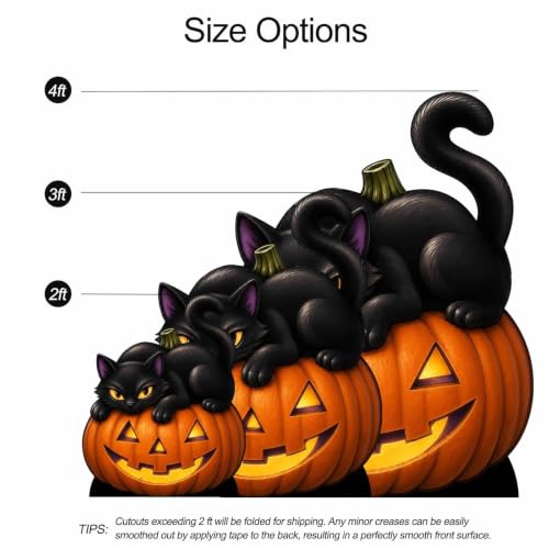 Pumpkin Cat Halloween Cardboard Cutout Standee - 2 FT Freestanding Decor