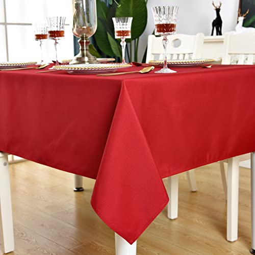 Red Rectangle Waterproof Tablecloth 60x120 Inch - 2 Pack